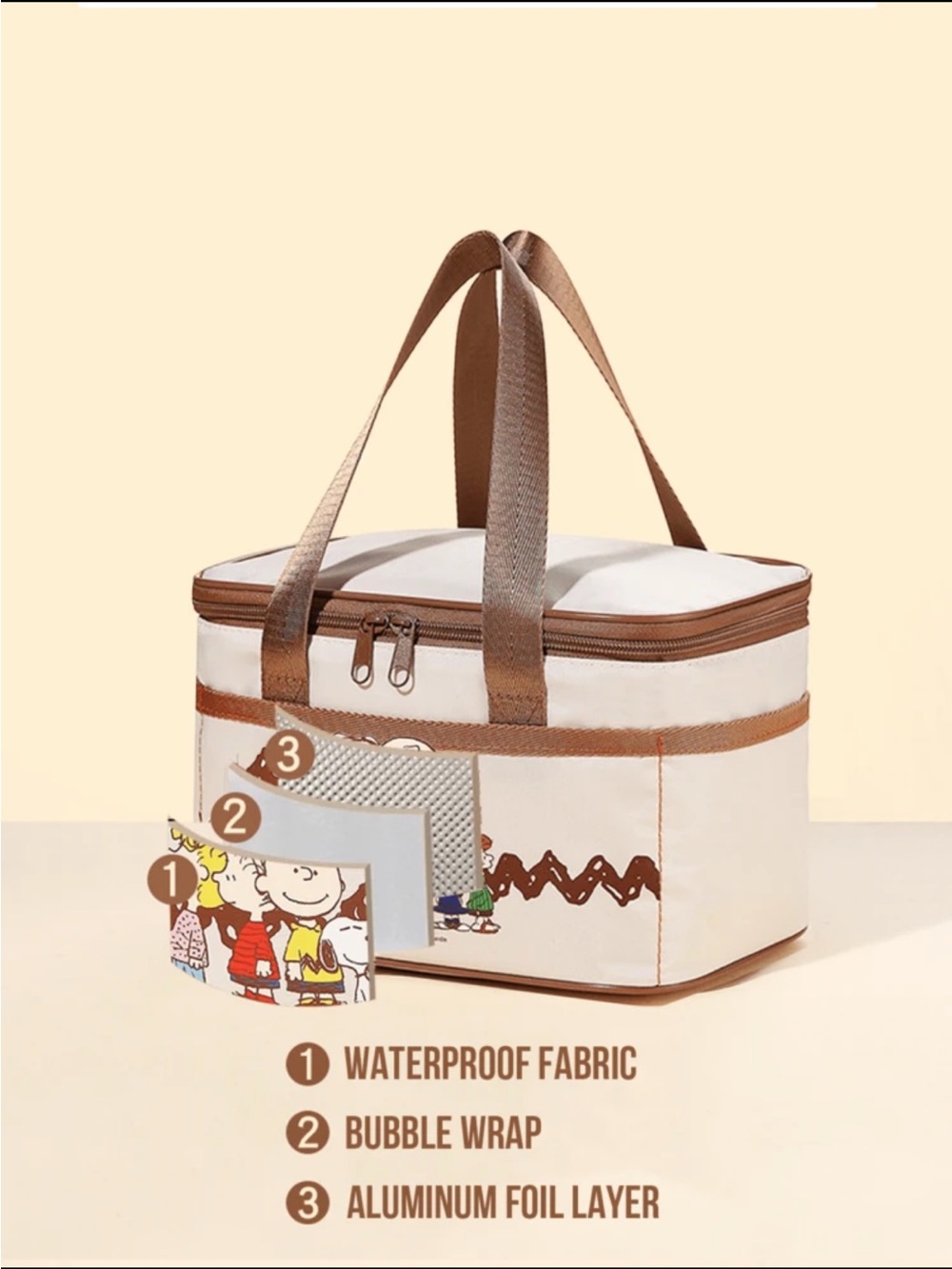 Snoopy Insulated Lunch Bag NEW 🏷️ - Picture 3 of 8